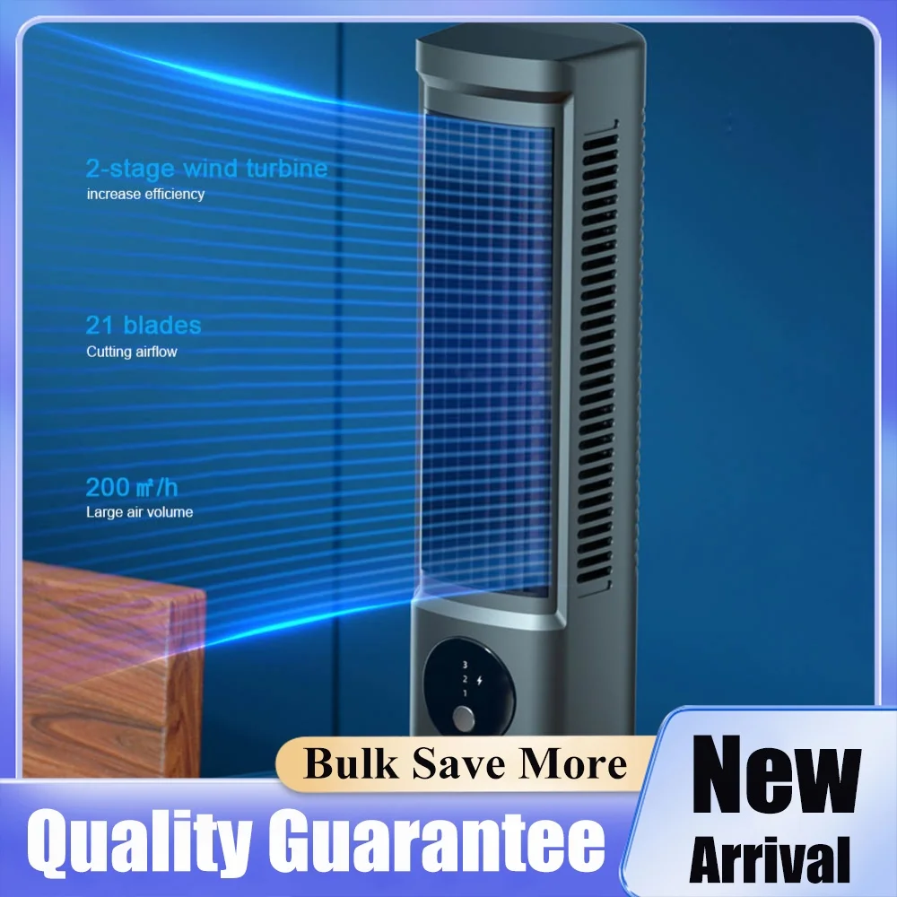 Household Desktop Tower Fan Portable Air Conditioner Fan Circulating Fan USB Charging Air Cooling Electric Fan for Room Home