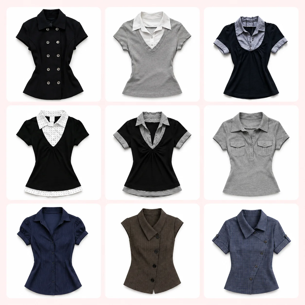 Image of Retro Japanische Kurzarm-Tops für Damen Y2K Fairy Grunge Rüschenbluse Harajuku Süße Ästhetische Streetwear
