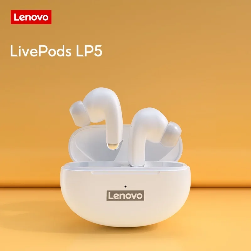 100% Originele Lenovo Lp5 Draadloze Bluetooth Oordopjes Hifi Muziek Oortelefoon Met Microfoon Hoofdtelefoon Sport Waterdichte Headset 2022 Nieuwe