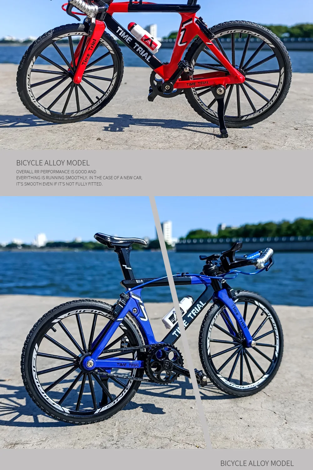 1:8 Modell-Legierungs-Fahrrad, Druckguss-Rennrad, Finger-Mountainbike-Modell, Metall-Taschenfahrrad, Simulations-Sammelspielzeug für Jungen – Detail 12