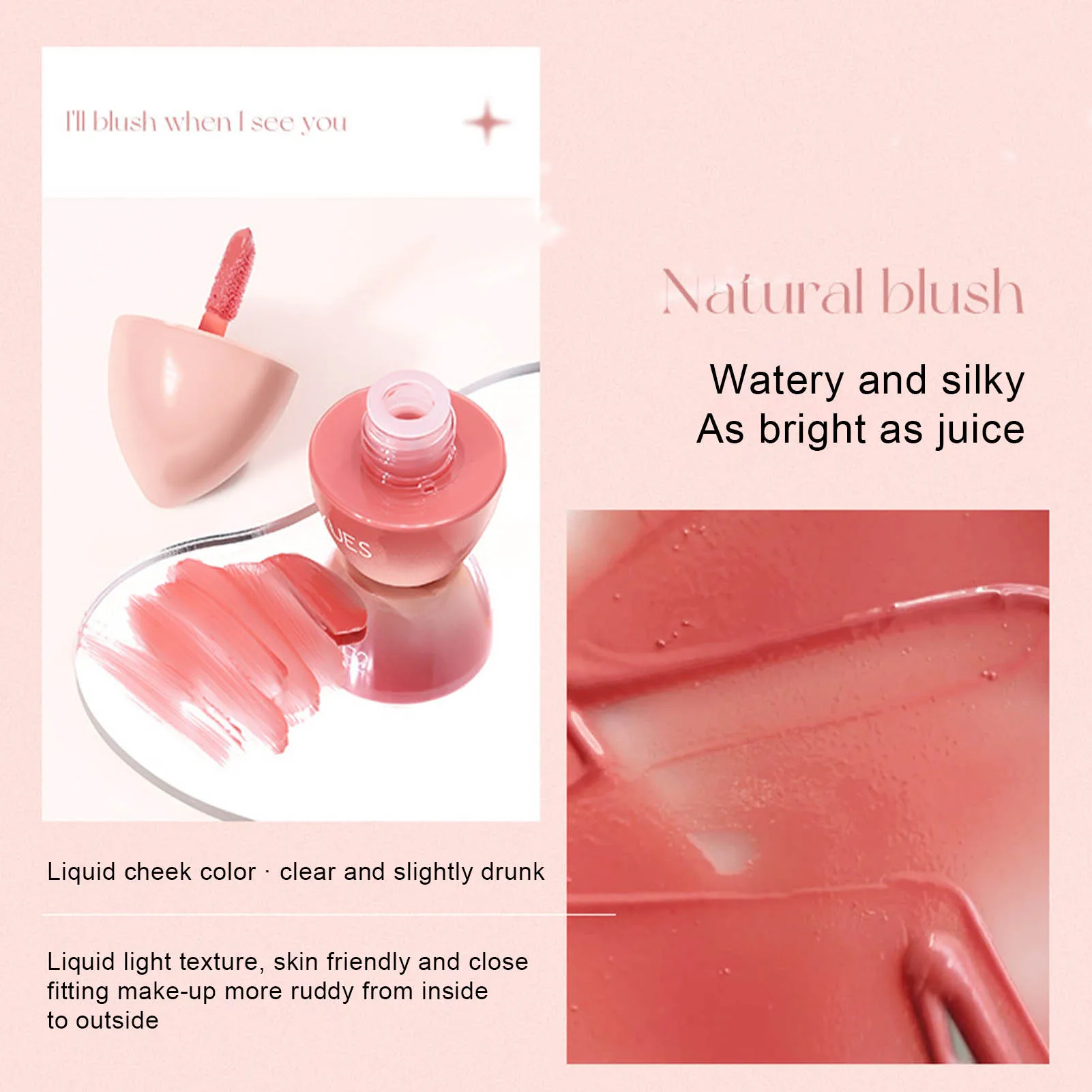 Cream Blush Liquid Cream Blush Stick For Mature Skin Breathable Cream Blush Face Makeup Enhance Facial Skin Color Shape