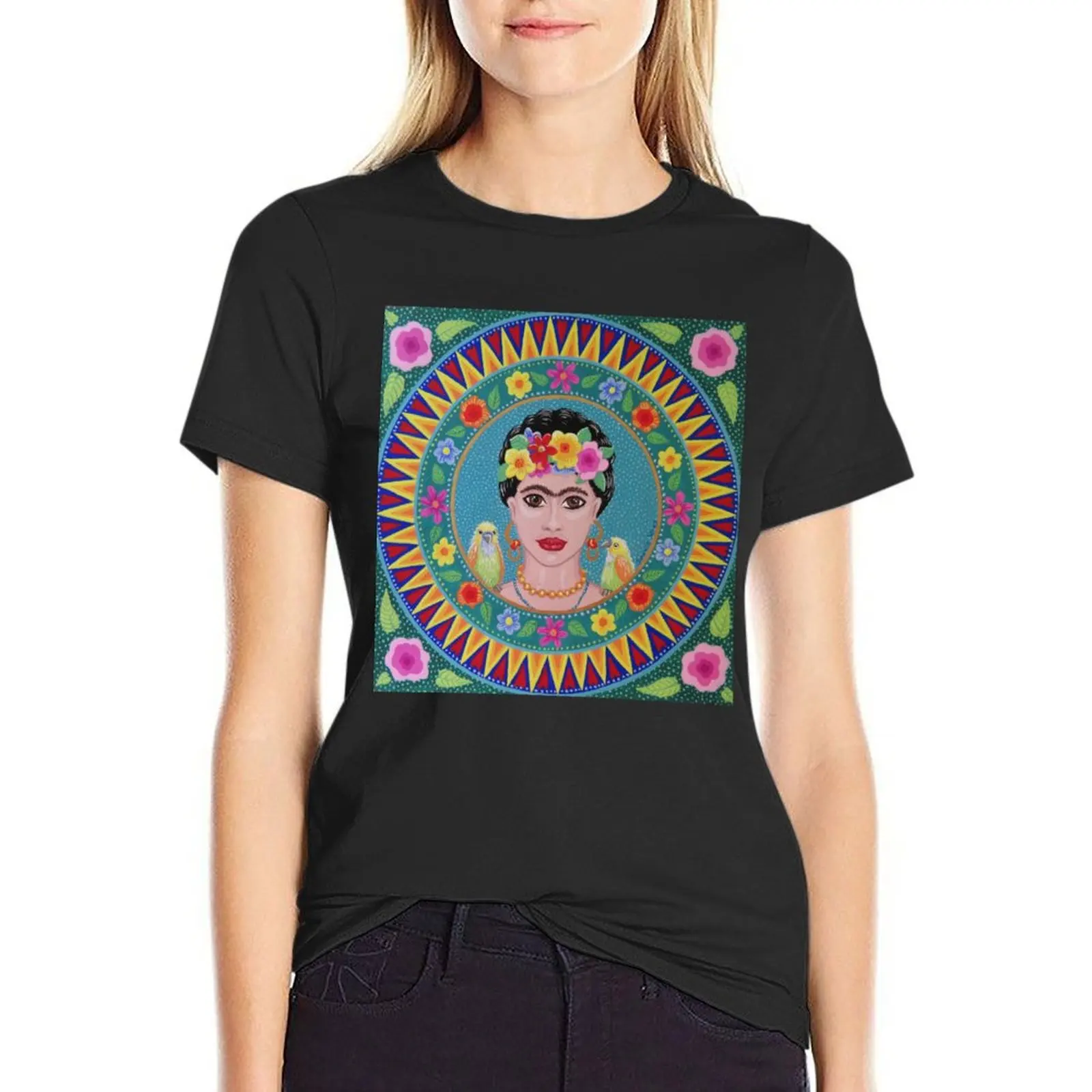 Mexican Beauty Mandala T-Shirt new edition heavyweights customizeds animal print shirt for girls tshirts for Women