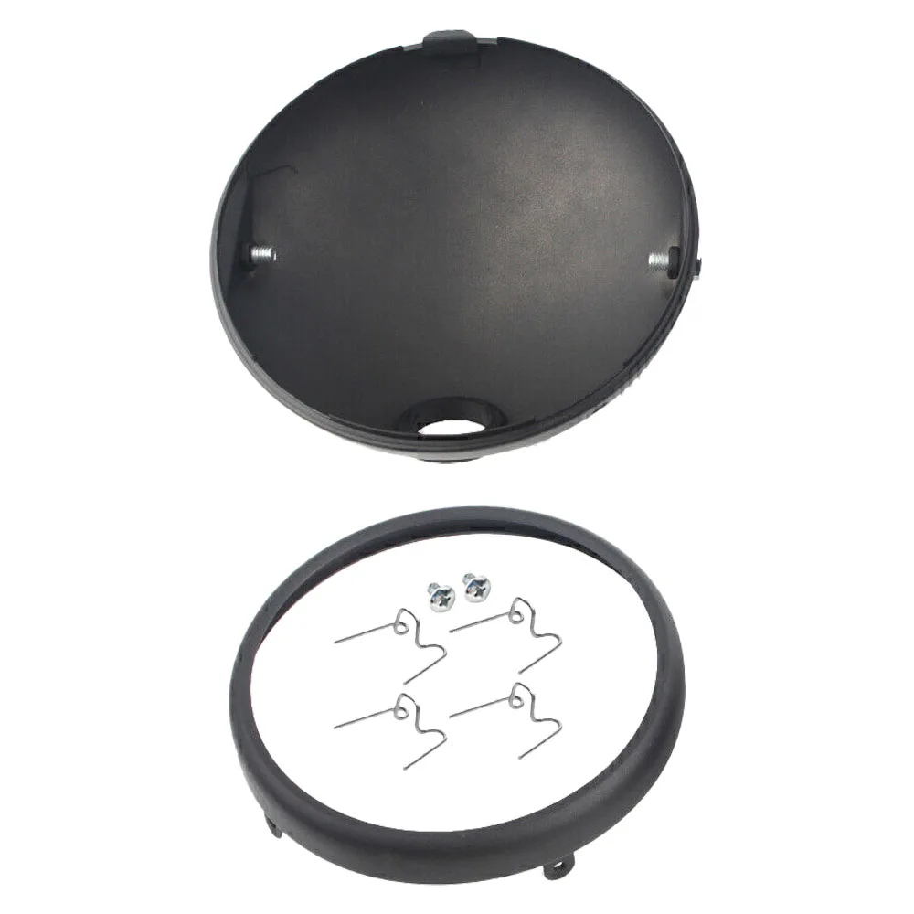 

7 Inch Metal Motorcycle Headlamp Housing Retro Headlight Black Shell Universal With Some Accessories