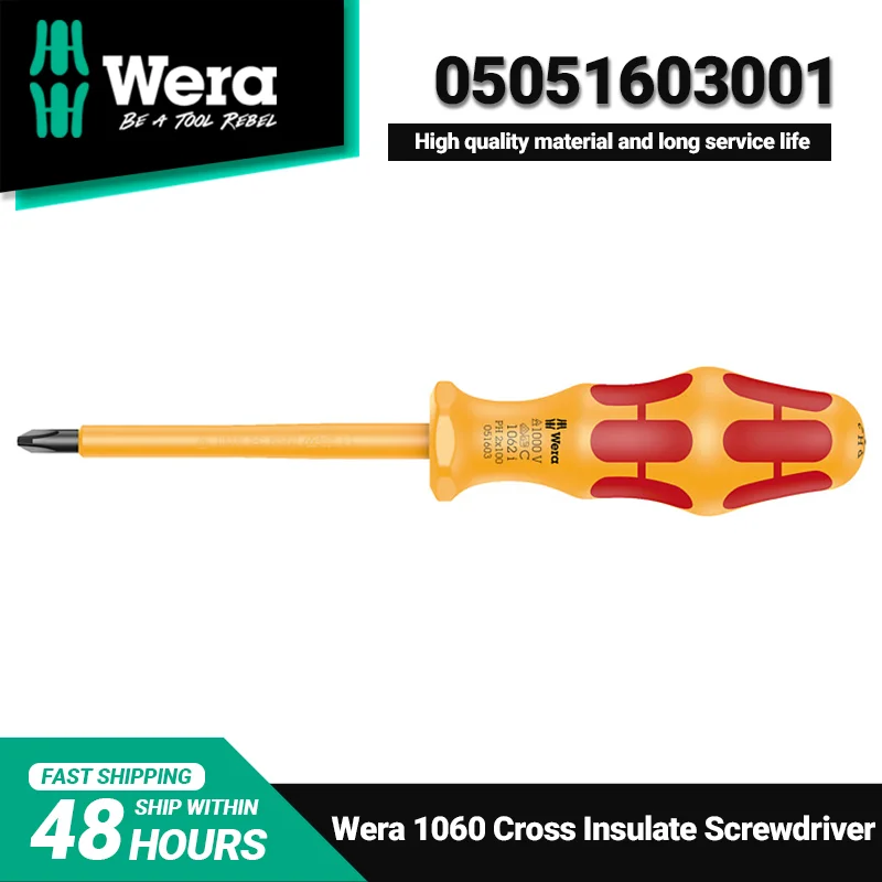 WERA 05051603001 1062 i PH VDE-insulated Kraftform Phillips-head Screwdriver PH2