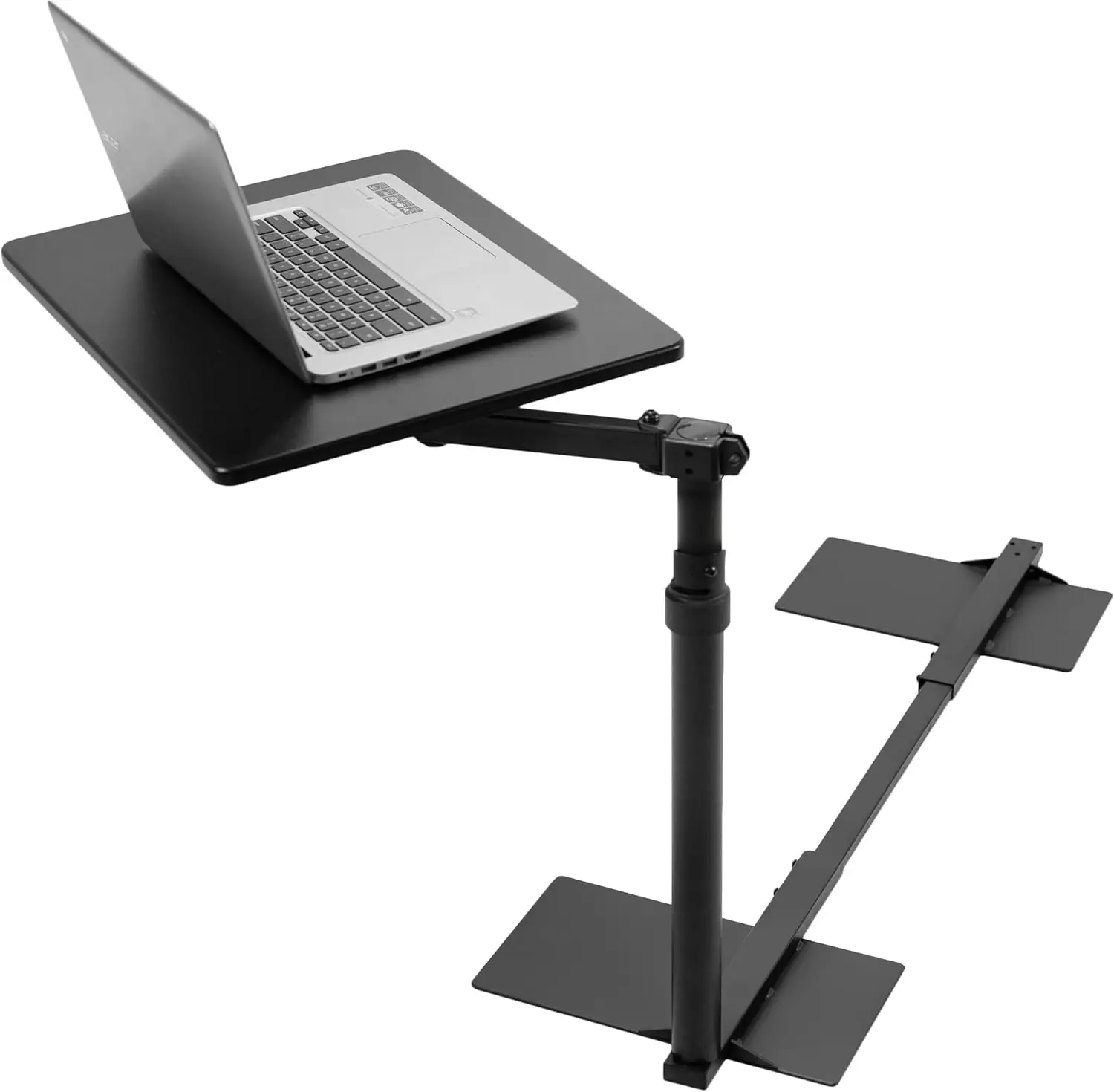 Table de table à percussion sur canapé, bureau pour ordinateur portable pour le travail à distance, station de travail inclinable portable avec bras oscillant réglable recommandé, Bl, 20 po