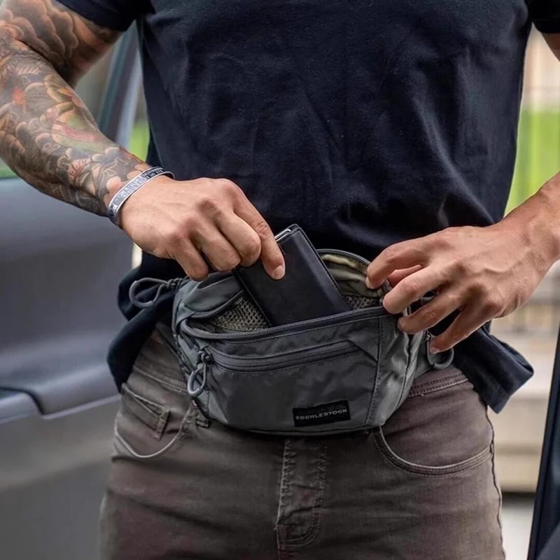 

Women's Nylon Fanny Bag Outdoor Concealed Carry Fanny Pack Adjustable Waist Belt Tactical Waist Bag EDC Tools Waist Pouch