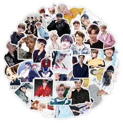 50PCS Korean Men's Group Stray Kids Handsome Stickers for Luggage Laptop IPad Gifts Journal Waterproof Stickers