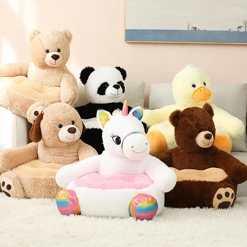 Cushion Cartoon Children Lazy Sofa Teddy Bear Cute Child Chair Panda Cushion Chair Car Seat  Pillows Decor Home