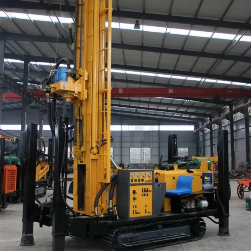 600m Deep Water Well Drilling Machine Water Well Rig Oil Drilling Equipment Crawler Diesel Water Well Drilling Rigs Machine