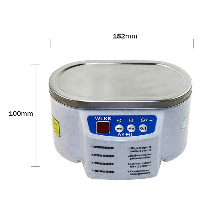 Ultrasonic Cleaner Jewelry Parts Glasses Denture False Teeth Watch Washing Machine Tub Dual Frequency Vibration EU/US
