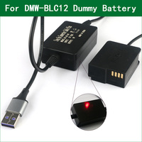 5V 2-4A USB To DMW-BLC12 DCC8 Dummy Battery for Panasonic DMC-FZ1000 DMC-FZH1 DC-G90 DC-G91DC-G95 DC-G99 DMC-FZ200 DMC-G5 DMC-G6