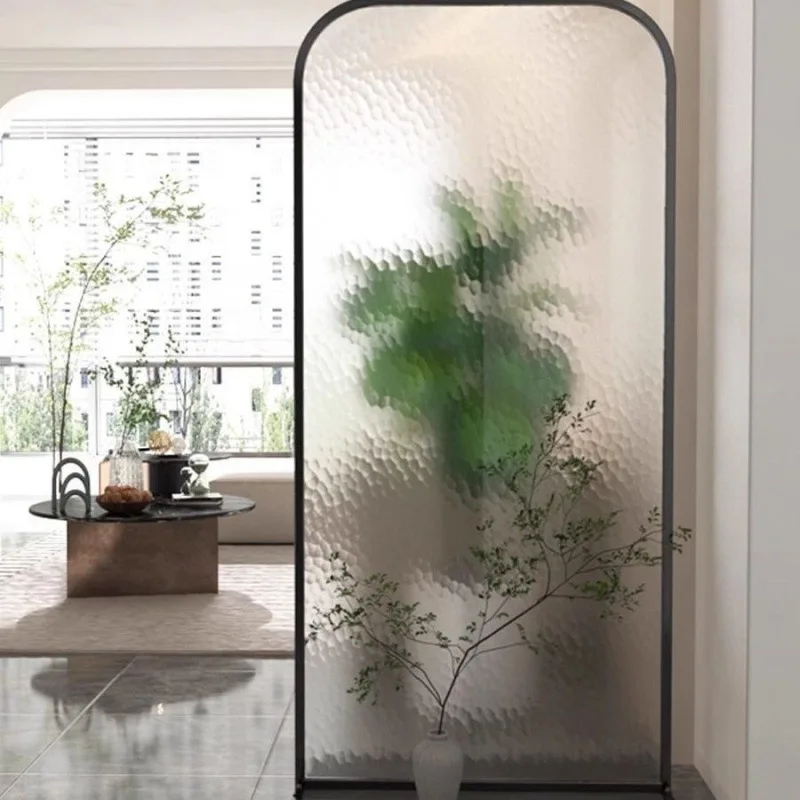 قسم مدخل متحرك، بسيط، بدون شاشة تثقيب، دخول الباب، أريكة غرفة المعيشة تحجب زجاج غرفة النوم