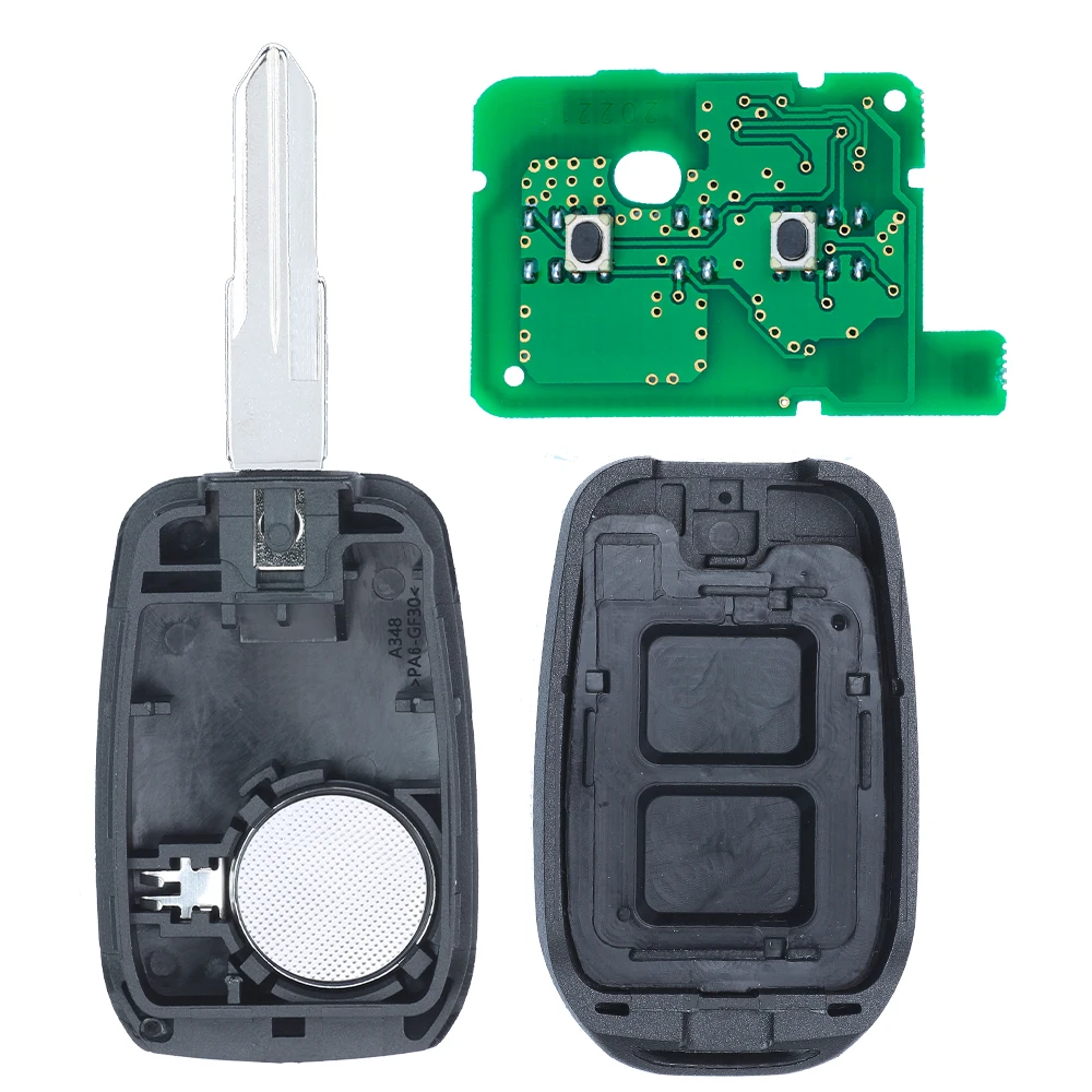 KEYECU 433MHZ PCF7961M 4A Chip for Renault Sandero Logan Lodgy Dokker Dacia Duster 2012-2020 Remote Key 2B /3 Button Fob