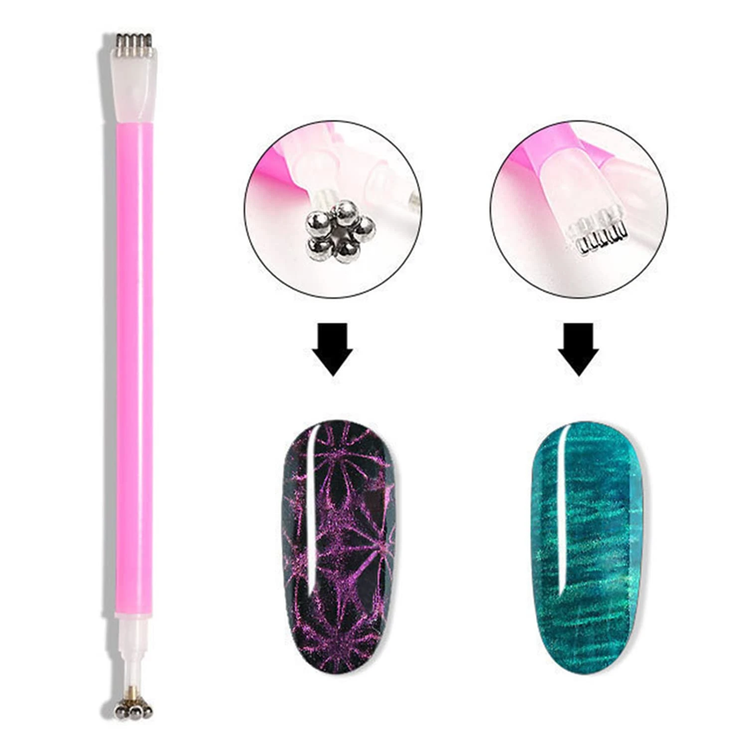 Set di strumenti per nail art Cat Eye di lusso, squisito e di alta qualità da 15 pezzi - Bellissimi accessori per unghie Cat Eye -