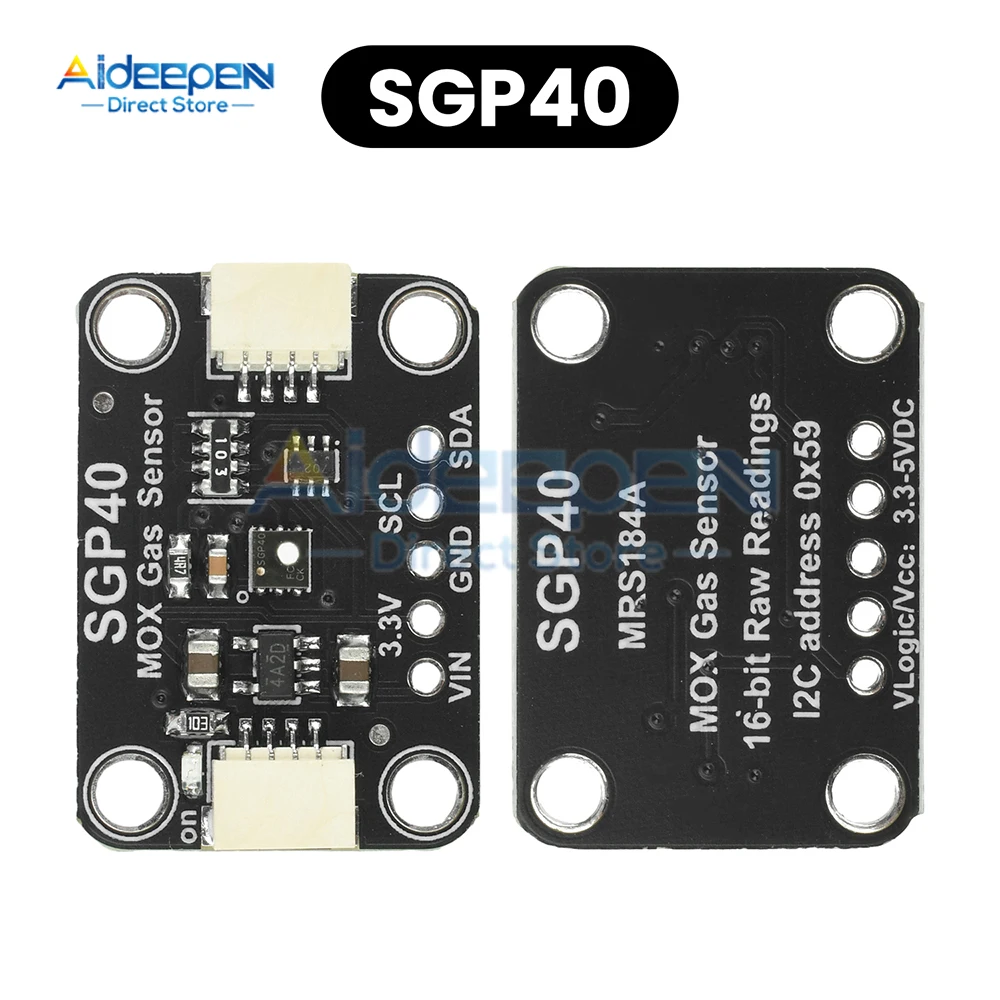 高精度 SGP40 SGP41 VOC/NOx センサー モジュール 超低消費電力 STEMMA QT/Qwiic プラグアンドプレイによる空気質管理モニター