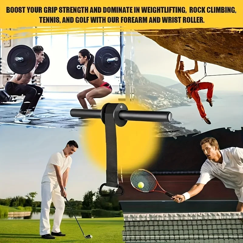 الحديد المعصم الساعد تقوية العضلات التدريب عصا قوة المعدات السوداء حجم عالمي قوة اللياقة البدنية معدات الرياضة في الهواء الطلق #5