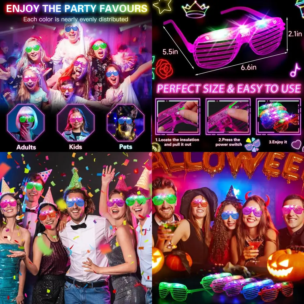 

180-Piece LED Light-Up Glasses for New Year, Glow Party Supplies, Ideal for Kids and Adults, Perfect for Weddings and Birthdays