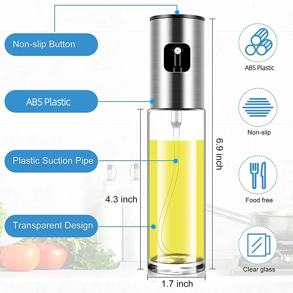 Barbecue Glass Mixing Condiment Bottle Vinegar Soy Sauce Spray Oiler Seasoning Condiment Bottle kitchen set Oil Dispenser image 5