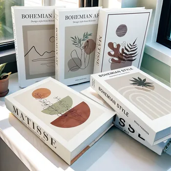 보호 모네 마티스 럭셔리 가짜 책 보관함, 홈 인테리어 장식, 장식용 책, 커피 테이블, 침실 거실 장식