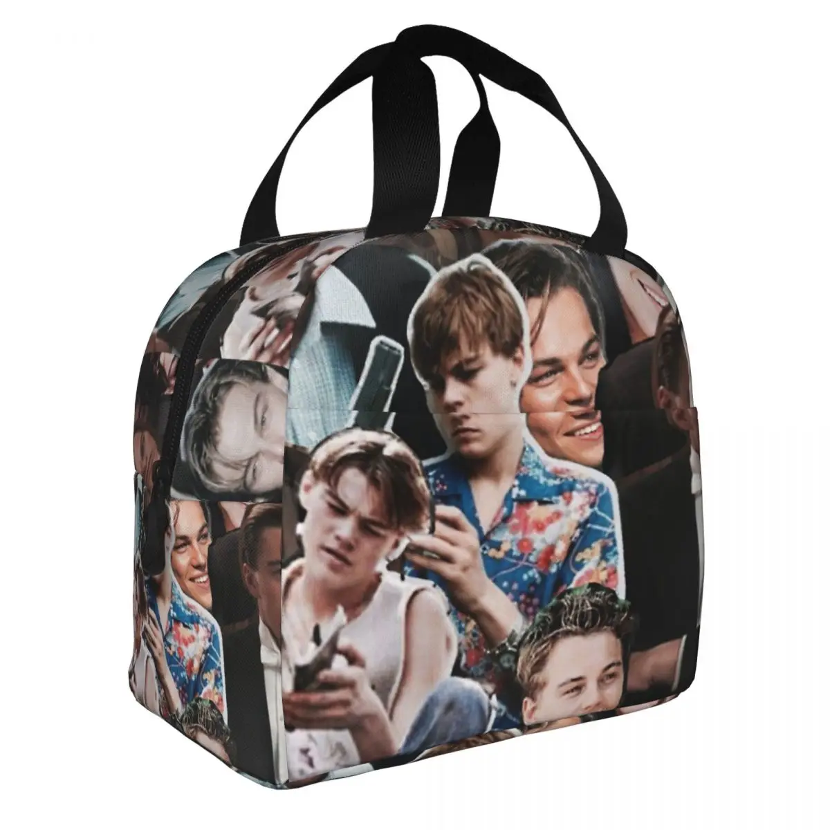 

Leonardo Dicaprio Collage Lunch Bento Bags Portable Aluminum Foil thickened Thermal Cloth Lunch Bag for Women Men Boy