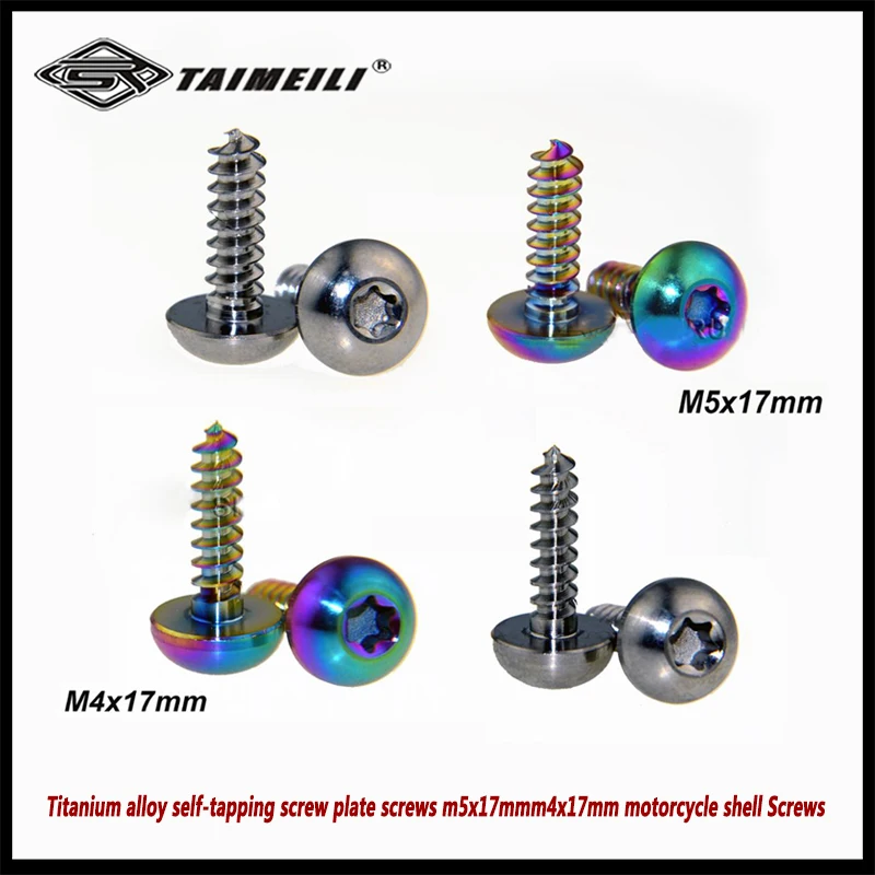 

5pcs/Titanium alloy self-tapping screw plate screws m5x17mmm4x17mm motorcycle shell Screws