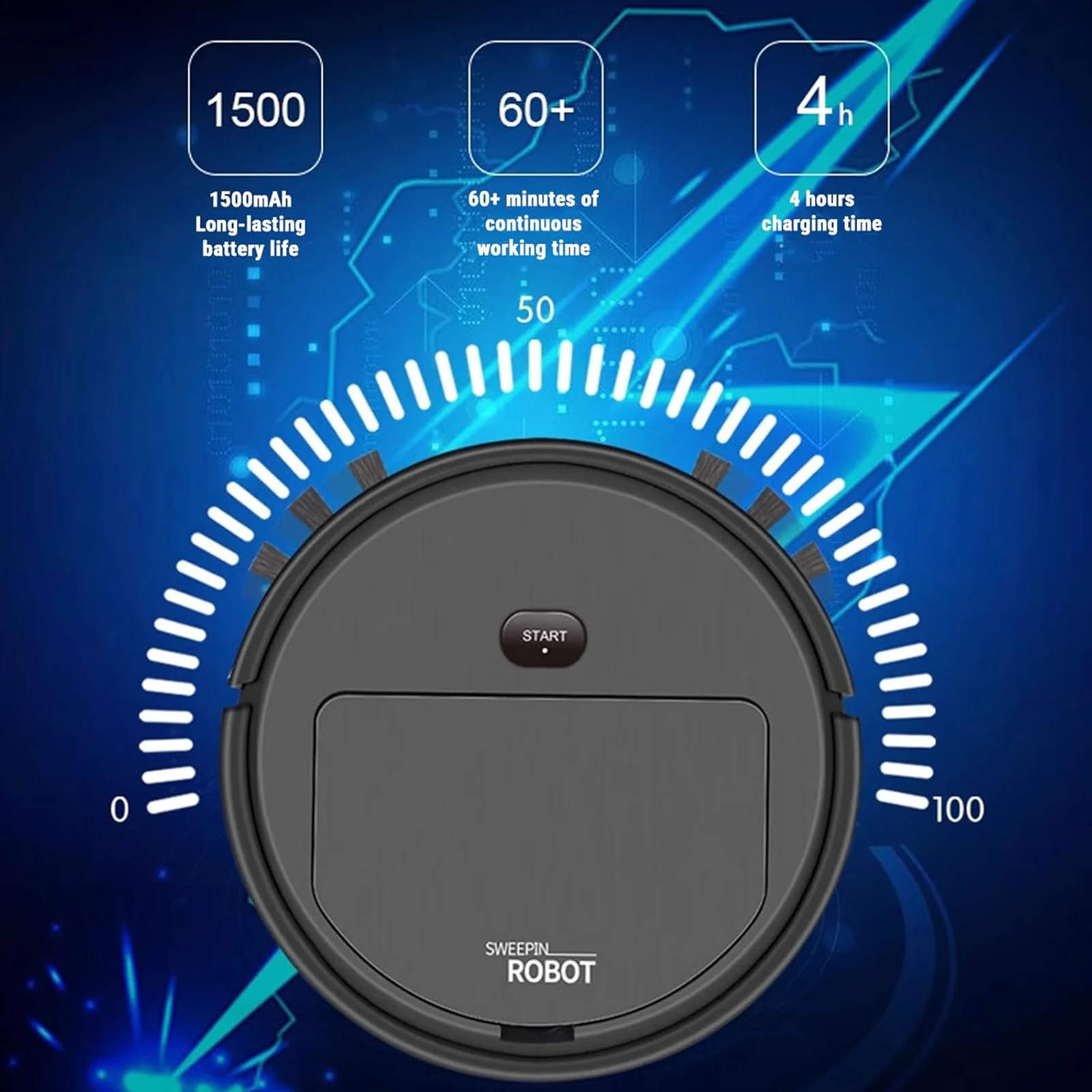 

3-in-1 Smart Robot Vacuum Cleaner Smart Navigation Low Noise Robot Vacuum and Mop Combo for Pet Hair Hard Floor Carpet