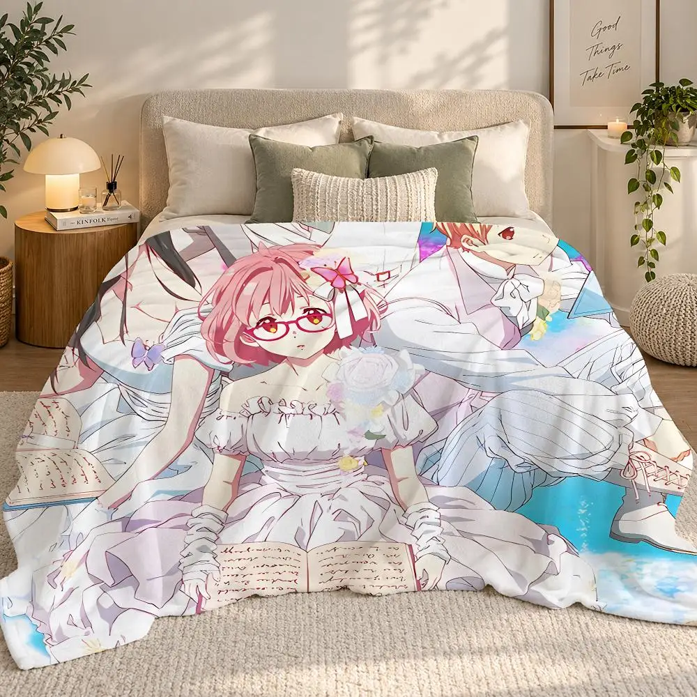 Beyond The Boundary anime Throw 240g flannel blanket, suitable for sofas, beds, offices, exquisite gift blankets