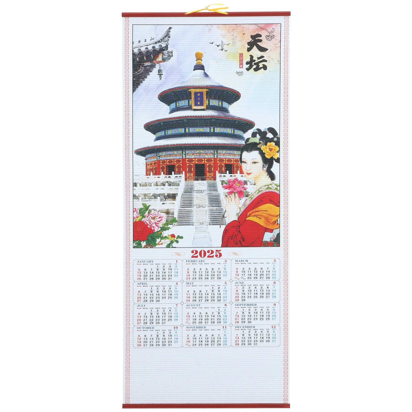 ano do cobra calendario de parede rolo chines domestico mensal pendurado papel rattan escritorio madeira para namoro 2025 sala diariamente 01