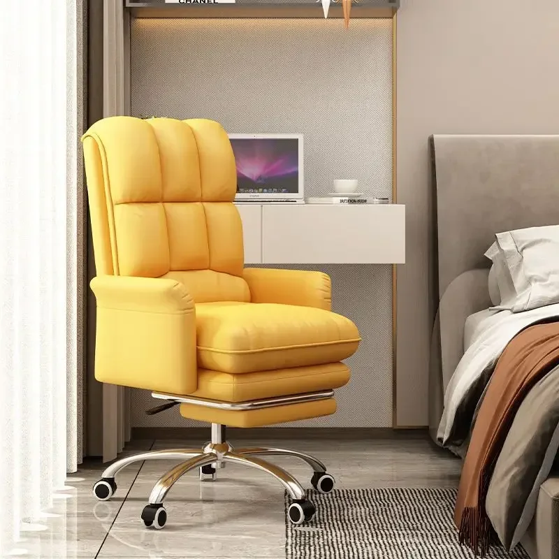 

Swivel Office Chair Back Comfy Support Roller Computer Leisure Executive Base Arm Chairs Design Chaises Ergonomic Furniture