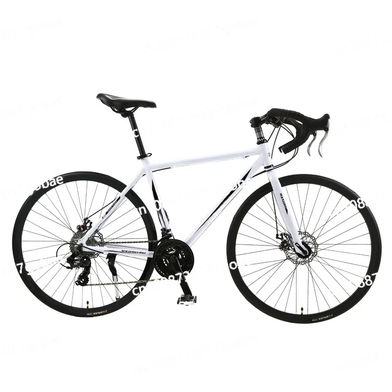 

Aluminum Alloy Road Bike 21-speed Bend Handle Double Disc Brake Sports Car 700C Variable Speed Riding Student Road Bike