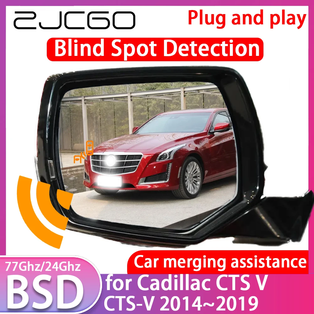 

ZJCGO for Cadillac CTS V CTS-V 2014~2019 Blind Spot Detection Car BSD BSA BSM System Driving Warning Radar Alert Mirror