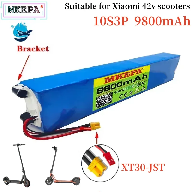 

10S3P 36 В 9800 мАч 18650 литиевый аккумулятор, подходит для Xiaomi M365 36 В порта подключения аккумулятора электрического скутера XT30 + JST