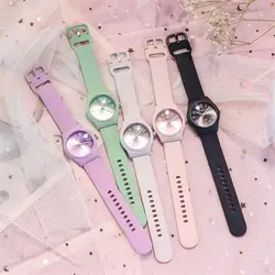 Korean Version Children's Watch Girl Small Dial Jelly Silicone Strap Waterproof Quartz Boy Sports Watch Gift