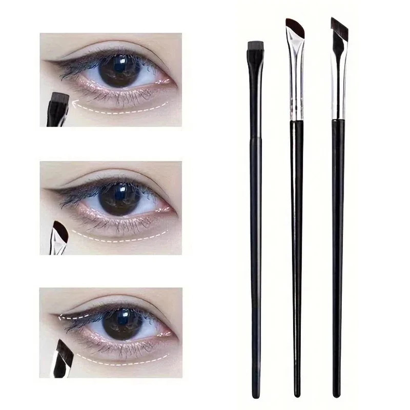 Juego de brochas de maquillaje de ojos, 3/5/7/8 Uds., delineador de ojos en ángulo ultrafino, sombra de ojos, detalle de cejas, Kits de herramientas de maquillaje