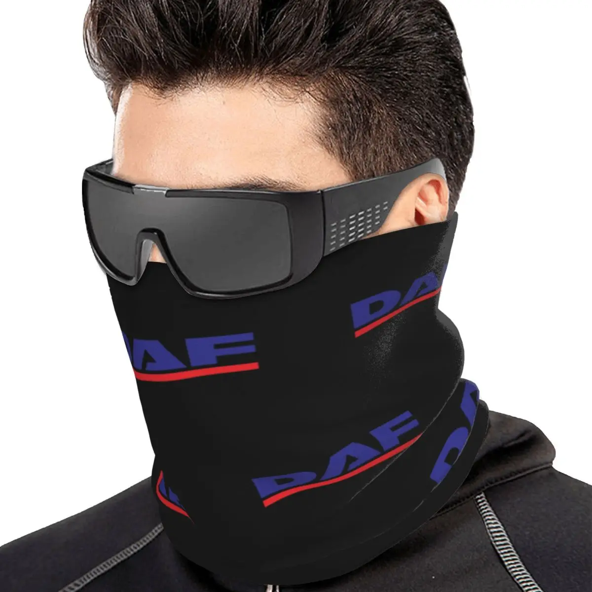 DAF Red Design Best Logo Multifunctional Elastic Neck Gaiter Wind Proof Face Cover Bandana Unisex for Motorcycle Climbing