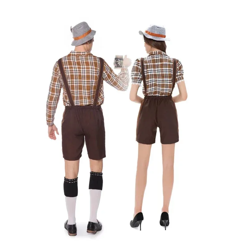 couples-adultes-oktoberfest-lederhosen-costumes-defile-taverne-barman-serveuse-tenues-cosplay-carnaval-halloween-robe-de-fete