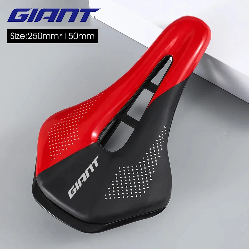 

New Giant Ultralight Road Bike Saddle MTB Short Nose Bicycle Seat PU Leather Hollow Prostatic Saddle Bicycle Parts