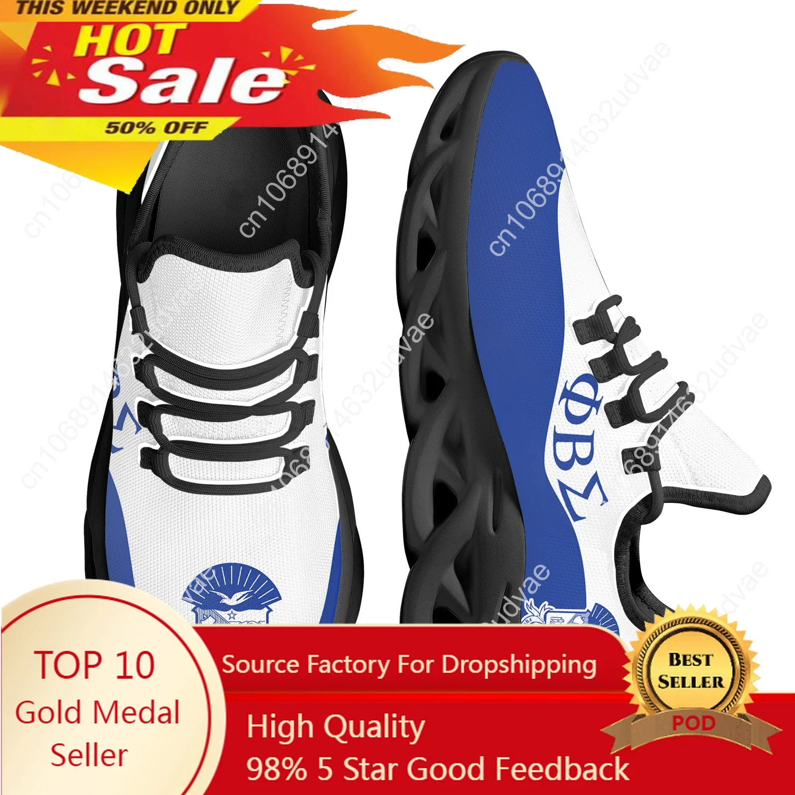 

Phi Beta Sigma Blue Design Women Mesh Sneakers Casual Cushion Sports Tennis Lightweight Walking Shoes Zapatos 2023