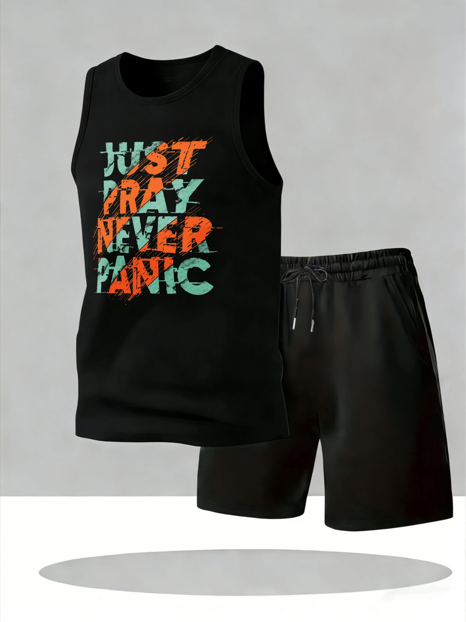 Men's Tank Top Sets 2026 Summer Quick drying sets for men Breathable beach oversize crewneck seaside sports men's suits