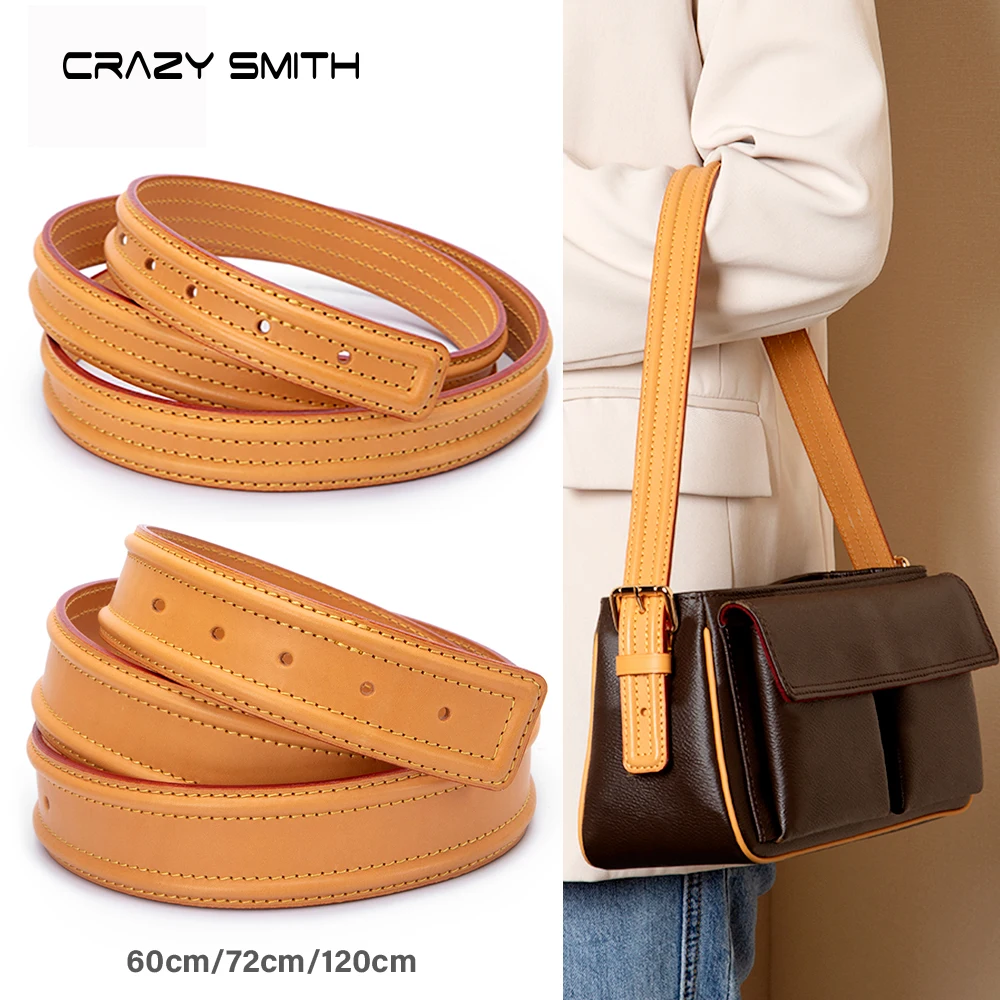 

CRAZYSMITH Vachetta Leather Bag Strap Replacement for LV VIVA CITE PM MM Top Layer Cowhide Underarm Crossbody Purse Strap Bag