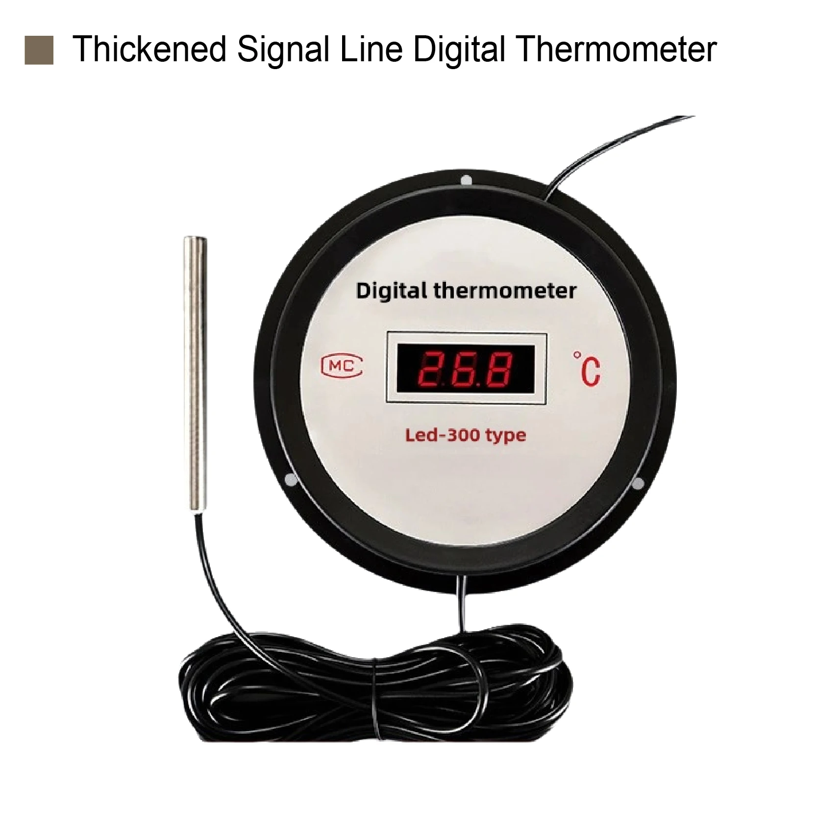 Electronic Digital Thermometer Waterproof Probe Bath Boiler Fish and Shrimp Pond Breeding Ginger Cold Cellar Library