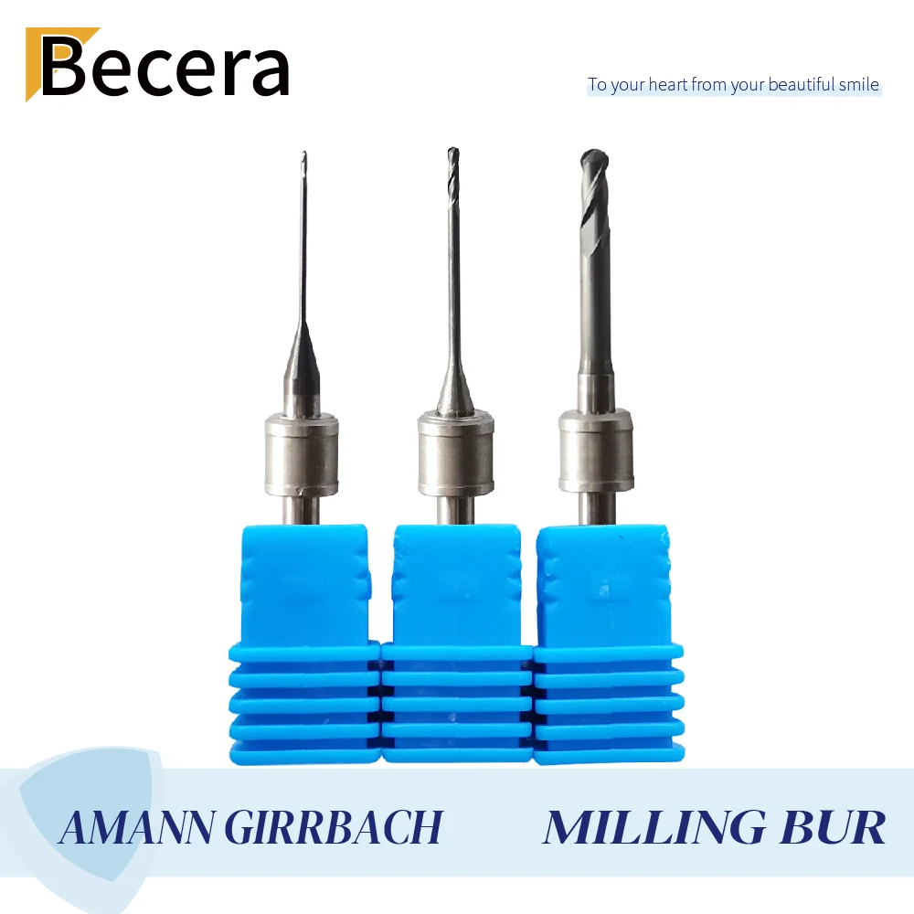 Becera Milling Burs Diamond Liked Coating Compatible with Amann Girrbach CAD CAM Systems for Dental Technician Using