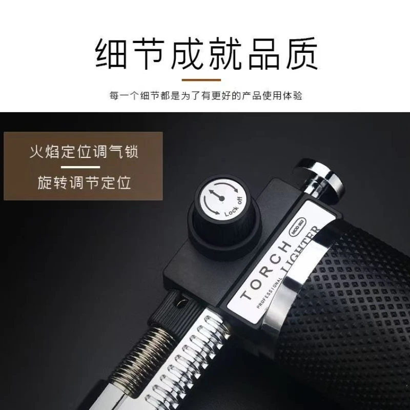 2026 Gas Torch Lighter BBQ Kitchen Cooking Windproof High Capacity Turbine Lighter Spray Gun Jewelry Metal Welding Men's Gifts