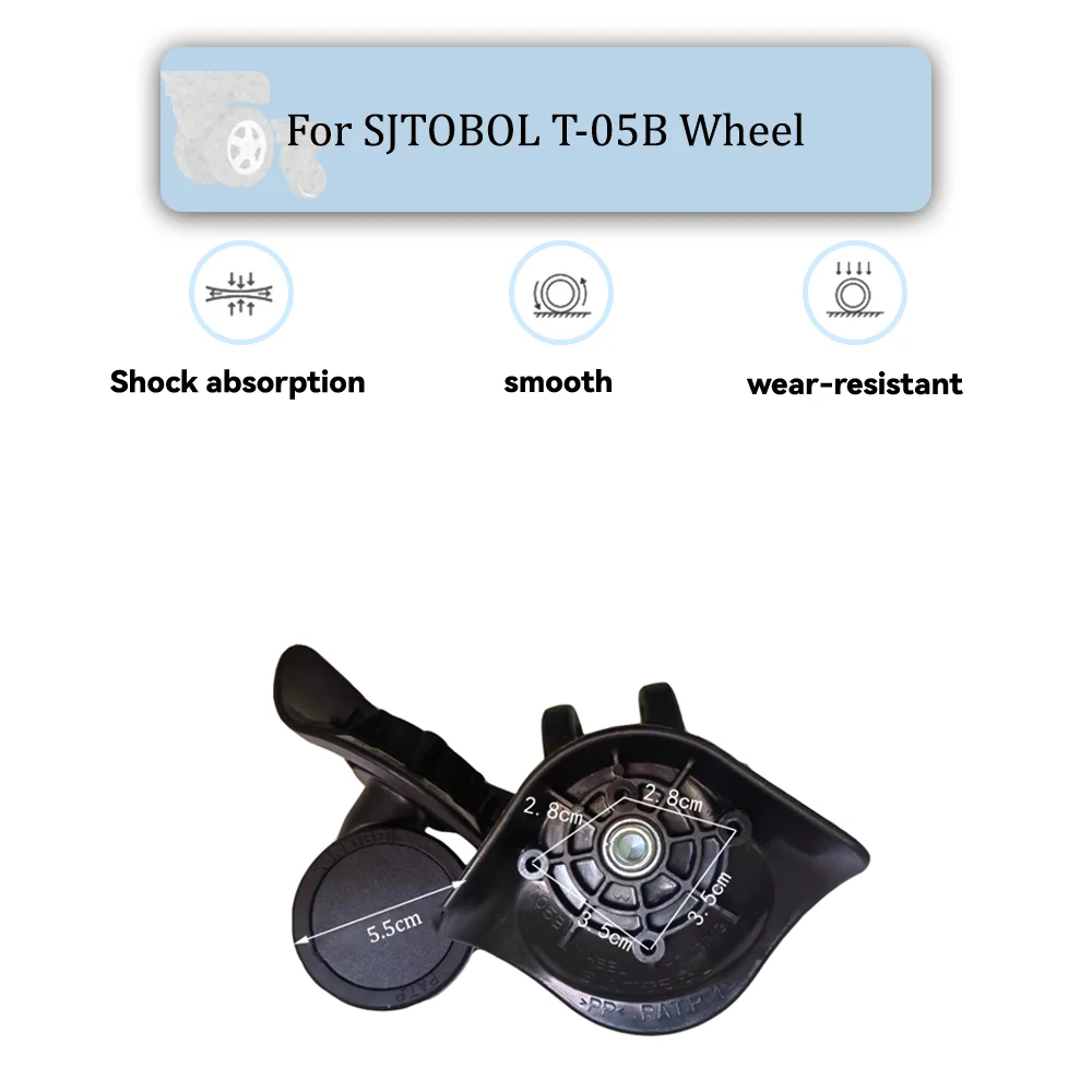 

For SJTOBOL T-05B Universal Wheel Replacement Suitcase Silent Smooth Convenient Shock Absorbing Rotating Accessories Wheels