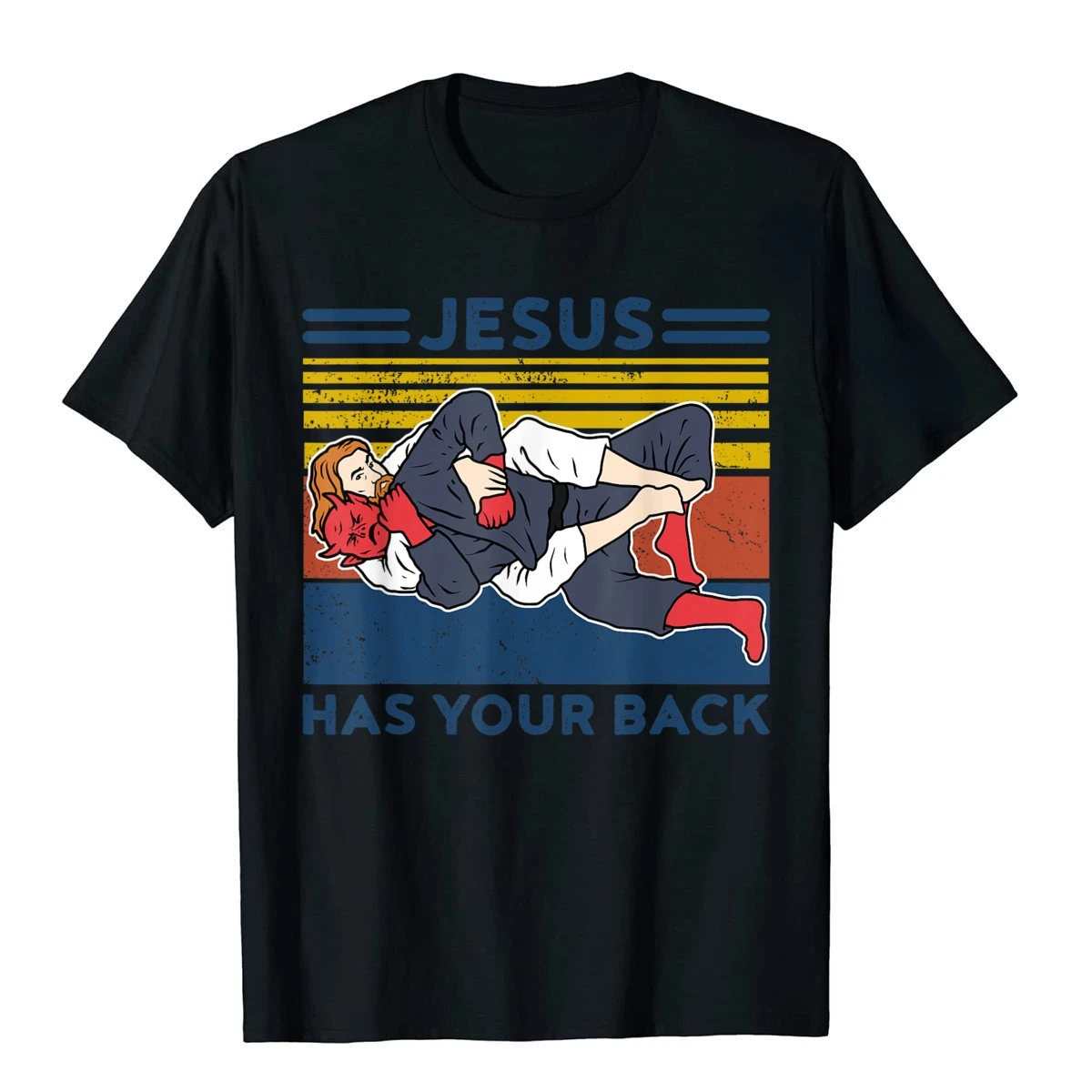 Jiu Jitsu Shirts Jesus Has Your Back Mens BJJ MMA Jujitsu TShirt Women Men Casual Loose Tops Oversized T Shirt Roupas Masculinas