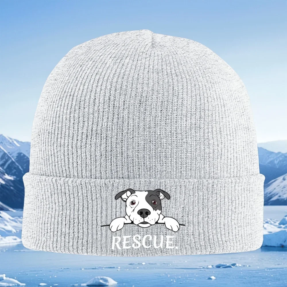 Perro mirando la pata de rescate por encima de los hombres mujeres للجنسين سمبريرو دي بونتو gorro جيرسي gorra invierno térmico