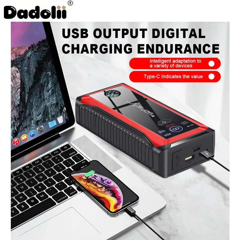 Car Jump Starter Starting Device Battery Power Bank 12V98000mAh Jumpstarter Auto Buster Emergency Booster Car Charger Jump Start