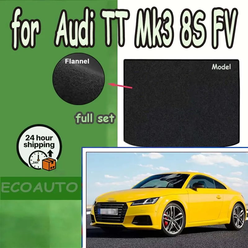 

PRIMEMAT Car Trunk Mats For Audi TT Mk3 8S FV 4 Seats 2015~2023 Luggage Carpet Pads Auto