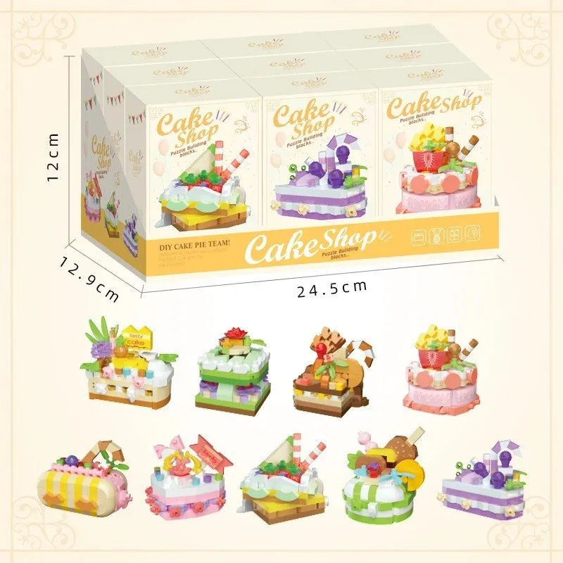 

Micro Particle Toy Ornaments Dessert Cake Puzzle Building Block Birthday Gifts Children Building Block Toys Gifts Suitable Girls
