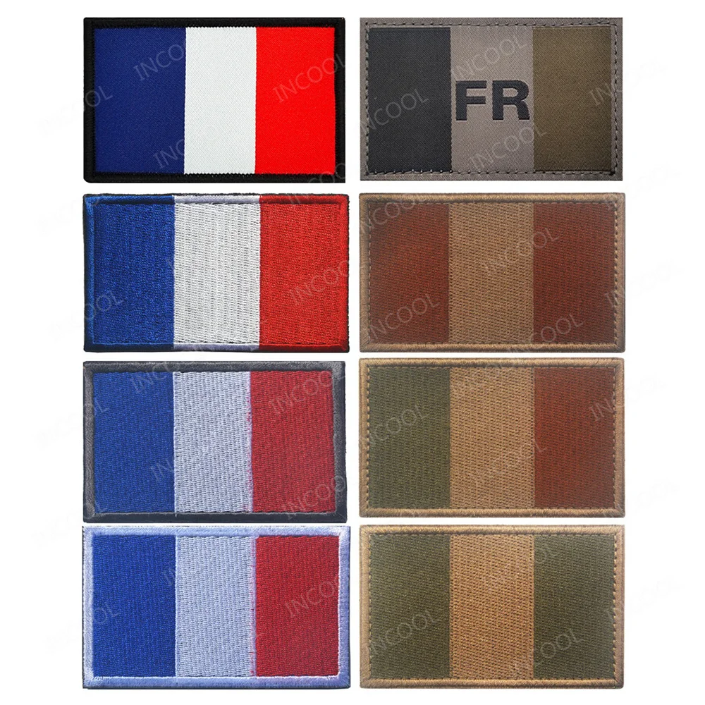 France Flag Embroidered Patches French FR Flags Armband Shoulder Decorative Embroidery Patches For Clothing Backpack